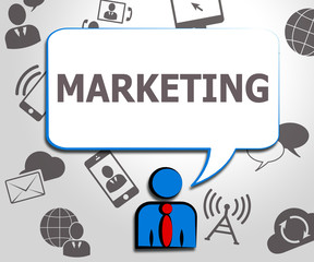 Marketing Website Shows Market Promotions 3d Illustration