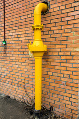 Yellow gas pipe