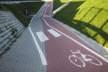 Bicycle path marked