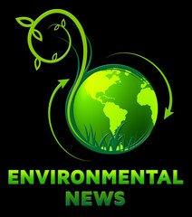 Environmental News Shows Eco Publication 3d Illustration