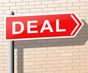 Fototapeta na wymiar Deal Meaning Best Price Goods 3d Illustration