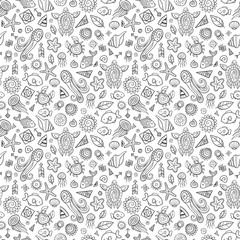 beach and sea doodles