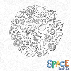 space objects doodles