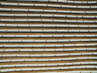 aerial view of asparagus fields covered with white plastic foil in the spring season - germany