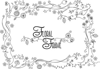 Abstract floral frame