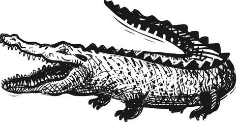 Naklejka premium Crocodile illustration