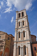 Bell tower of the cathedral in Ferrara