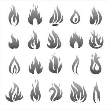 flat fire icons