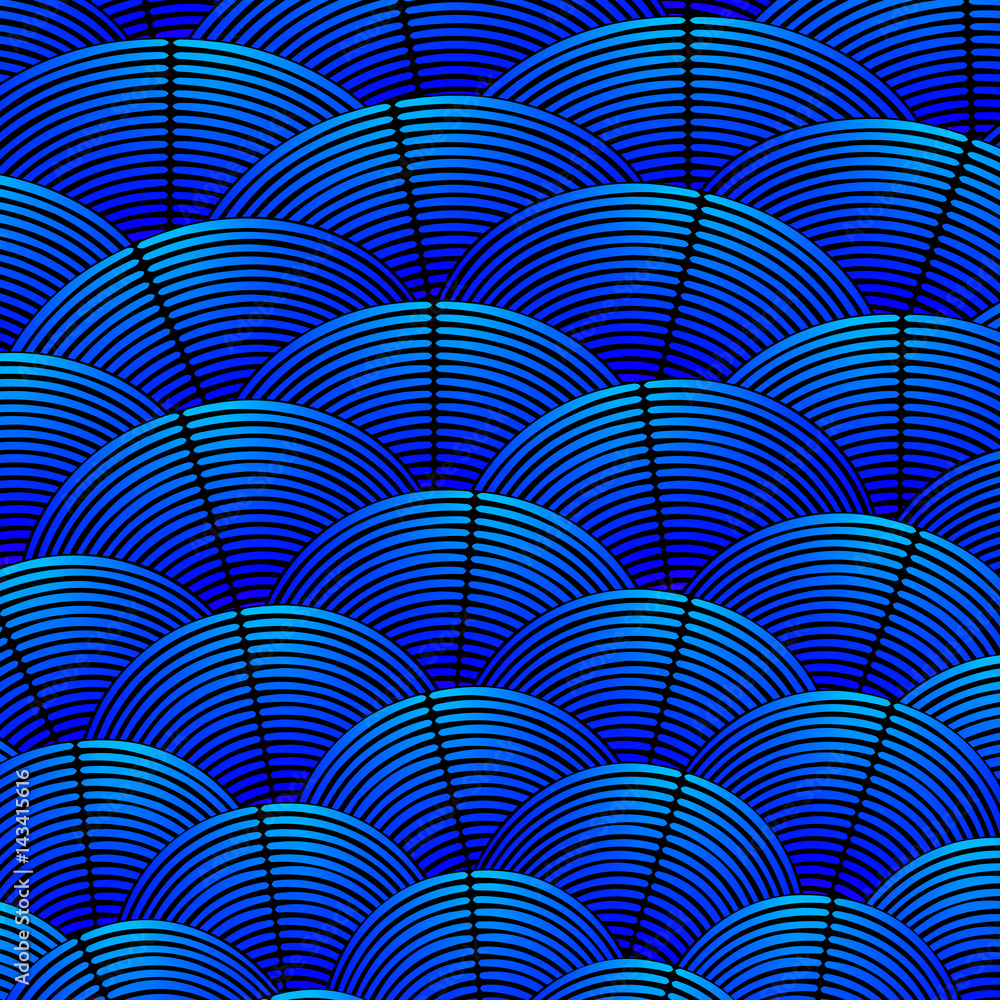 Aufkleber feather styled background with curved lines styled as exotic bird plumage pattern