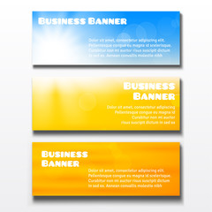 Set of three business banners