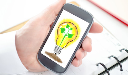 Ideas concept on a smartphone