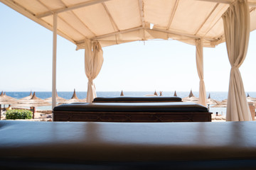 Table for massage at sea