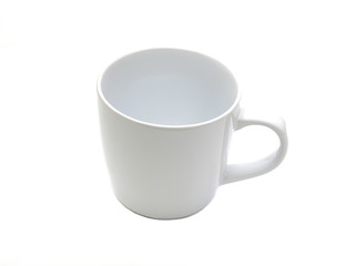 white cup ceramic on white.