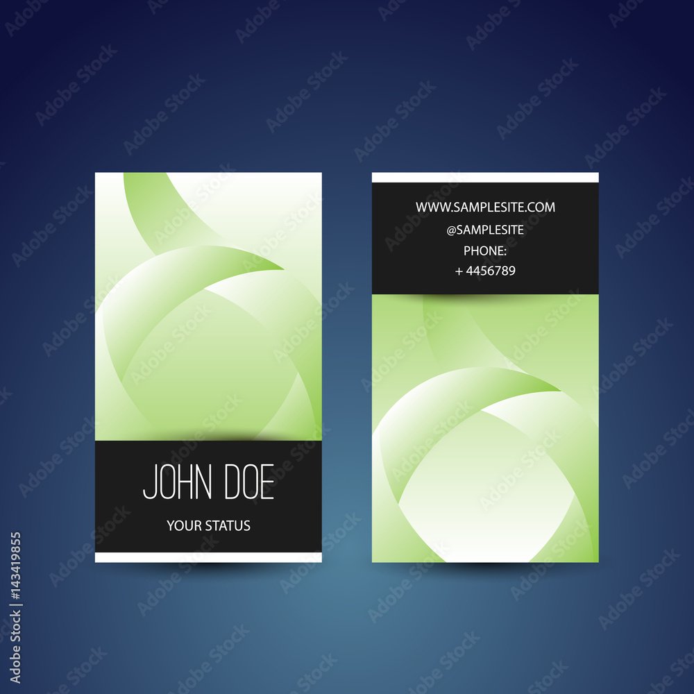 Poster business card design with abstract pattern