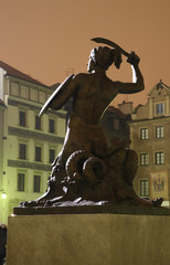 Mermaid of Warsaw at market square in Warsaw. Poland © Andrey Shevchenko