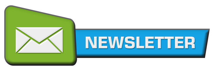 Newsletter Green Blue Triangle Horizontal 