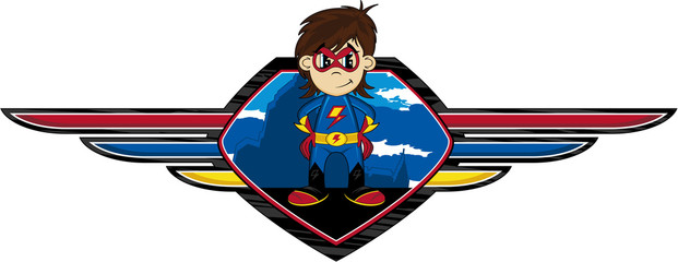 Cartoon Heroic Superhero Character - 143420816