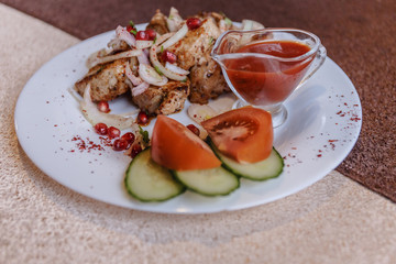 Fried meat with vegetables