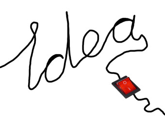 Obraz premium turn on the idea