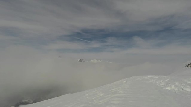 Verschneiter Gipfel in der Silvretta