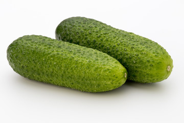 The first spring ecologically cucumbers.