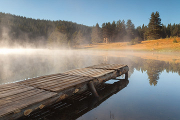 Wooden pier in a lake