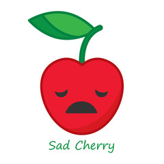Card Cherry Emotions. Vector illustration.