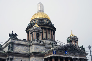 Fototapeta na wymiar Architecture of Saint-Petersburg, Russia. Saint Isaac's cathedral.