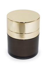 Black bottle of face cream