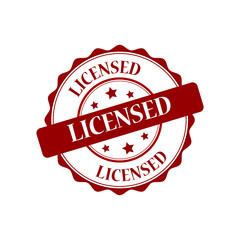 Licensed red stamp illustration