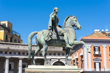 Obraz premium Piazza Plebiscito, Basilica di San Francesco di Paola in Naples