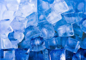 abstract blue ice cube background for a hot summer