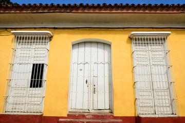 Of colonial remains for Spanish buildings on Cuba in the Trynidad city