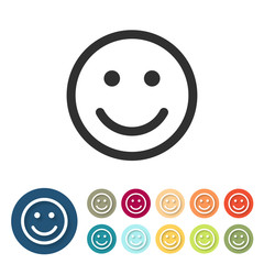 Button-Set bunt - Smiley glücklich