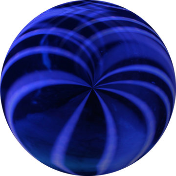Blue and Black Ball