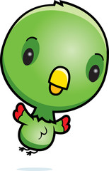 Cartoon Baby Parrot Flying