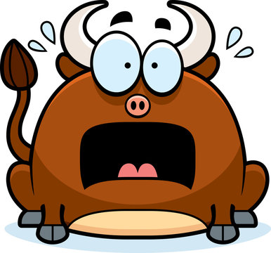 recommend clip art: Terrified Little Bull