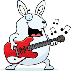 Fototapeta na wymiar Cartoon Rabbit Guitar