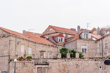 Parts of the old town of Korcula on the island of Korcula, Croatia
