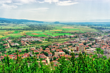 Obraz premium View with Deva city