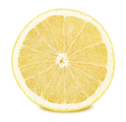 Half of white grapefruit isolated on a white background