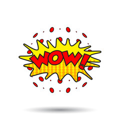 Wow comic sound effects. Sound bubble speech with word and comic cartoon expression sounds vector illustration.