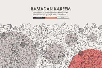 ramadan Doodle Website Template Design