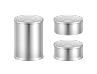 Vector set of canned goods