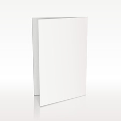 Blank folder white leaflet vector 3D mockup