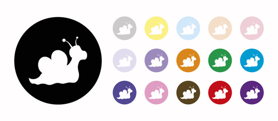 snail love set icons