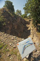 Different strata unearthed in Troia excavations Troy Çanakkale Turkey