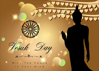 Abstract of Vesak Day, The Meditation Day of The World. Vector and Illustration, EPS 10.