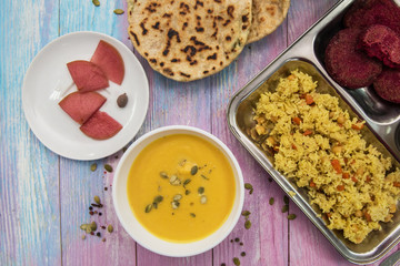 Vegetarian food set