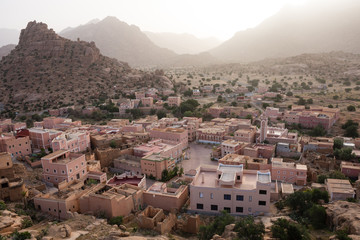 Fototapeta premium Lever de soleil à Aguerd-Oudad, Tafraout, Maroc